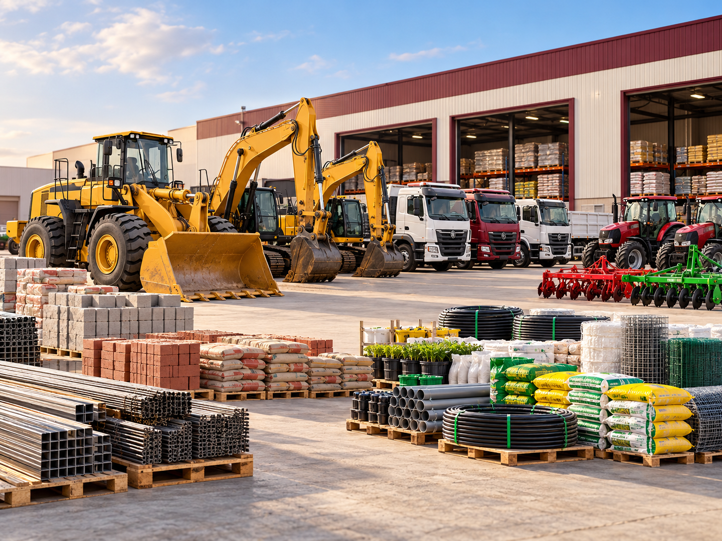 Heavy machinery, transport, agricultural supplies and building materials showcase